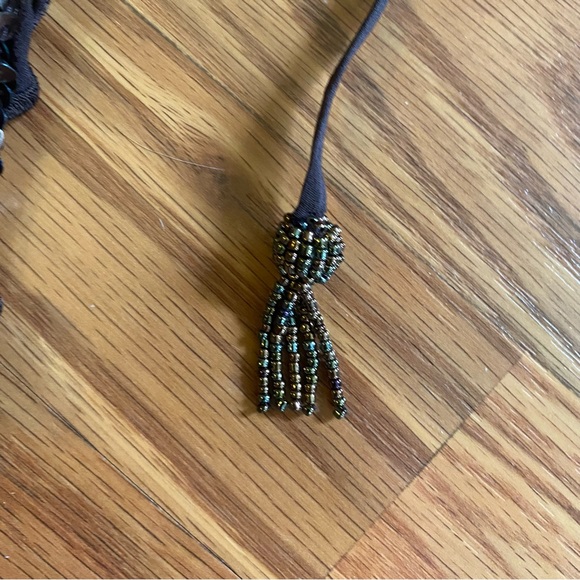 Vintage 90’s 100% Silk Dress Silk Slip Dress Beaded Raindrop Tiered Fairy Prom - Picture 9 of 15